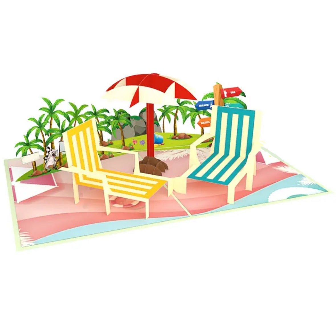 “Hello Summer” Beach Time 3D Pop-up Card