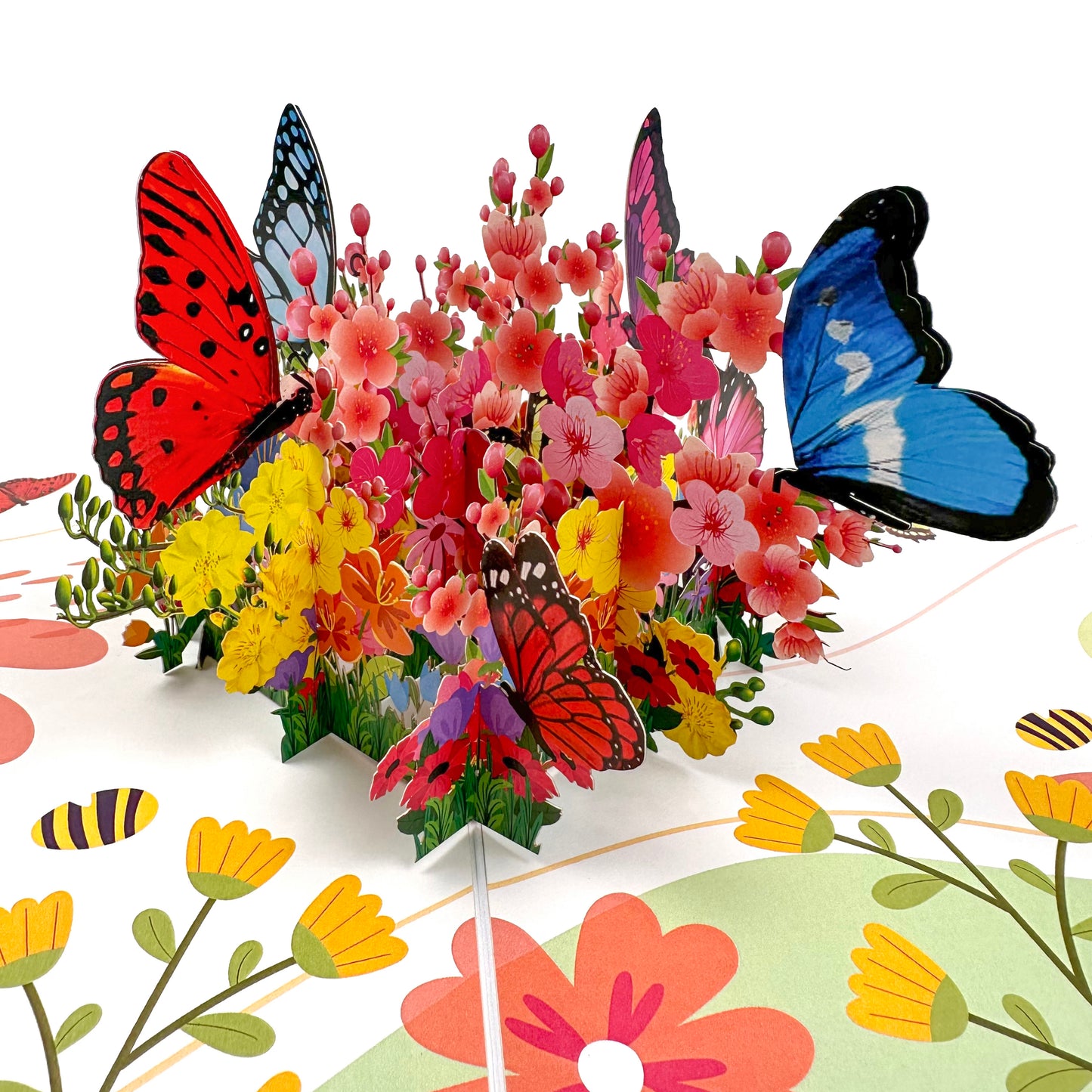Butterflies & Wildflowers 3D Popup Greeting Card