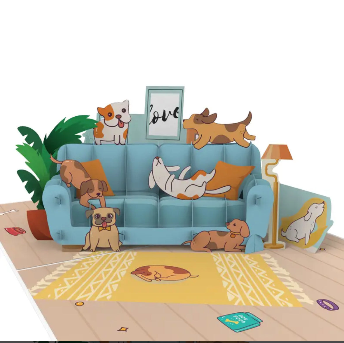 Dogs Playing on the Sofa