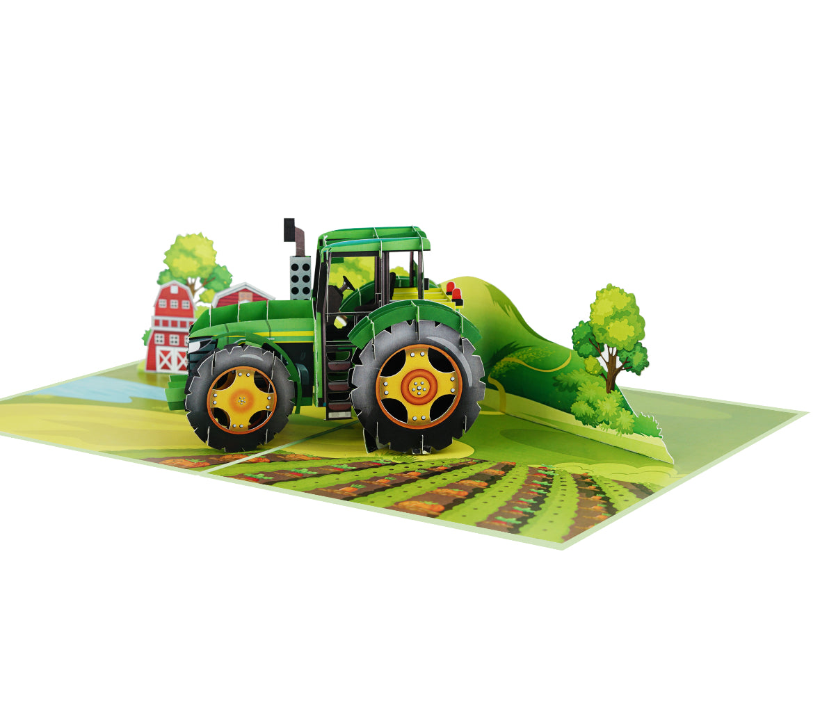 Green Tractor on the Farm