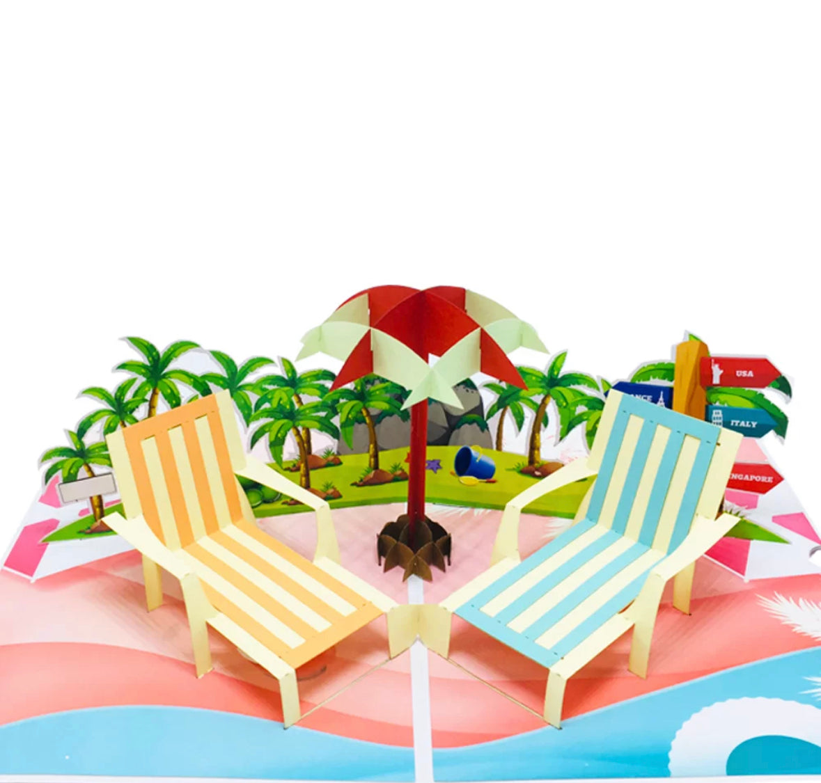 “Hello Summer” Beach Time 3D Pop-up Card