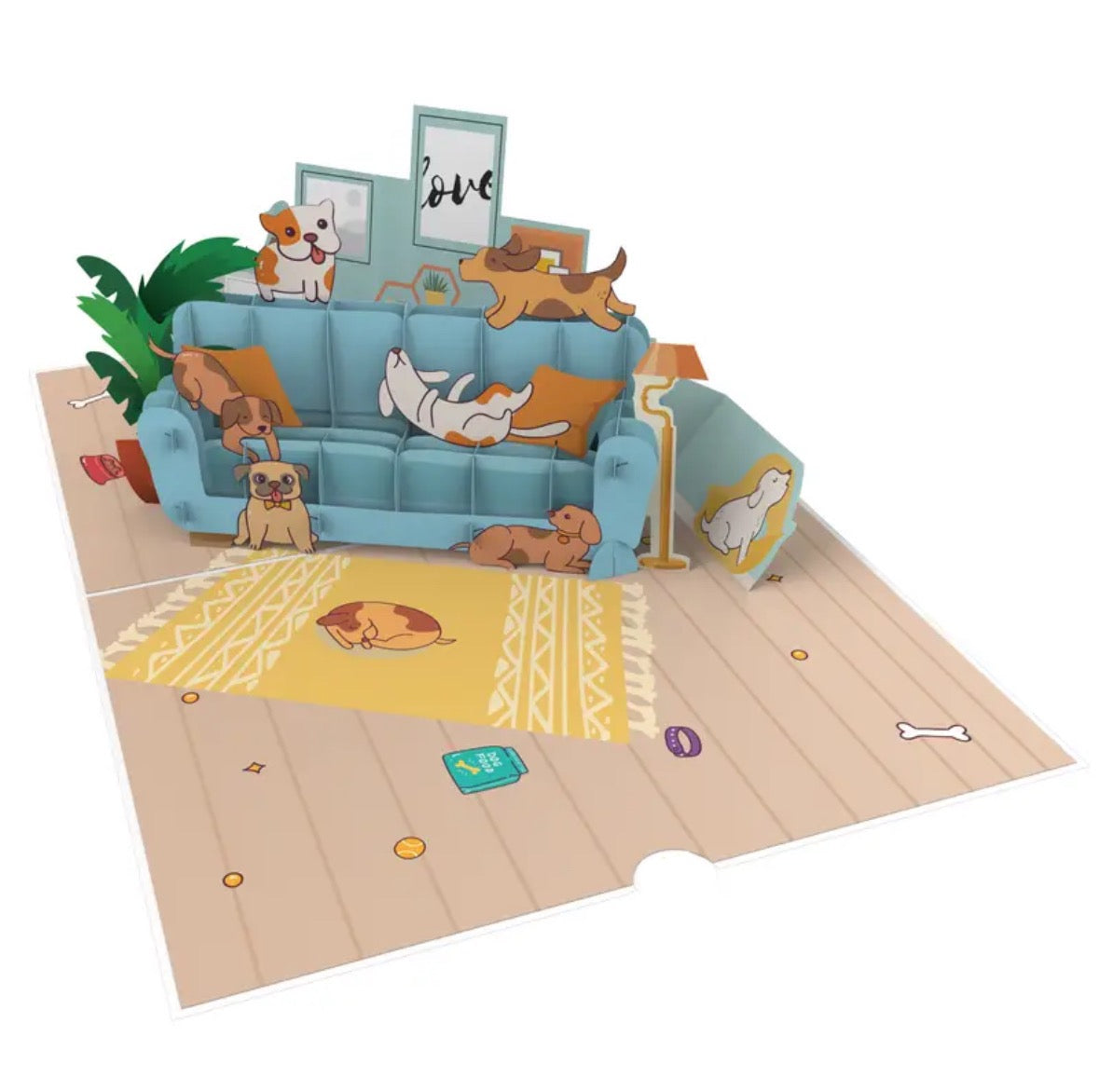 Dogs Playing on the Sofa