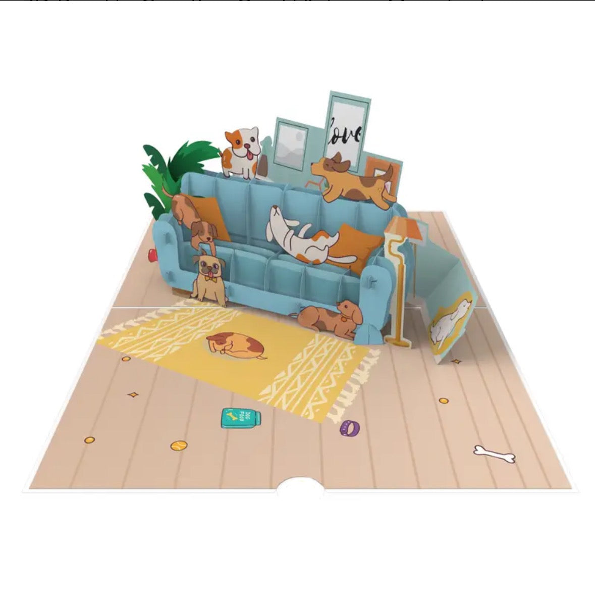 Dogs Playing on the Sofa