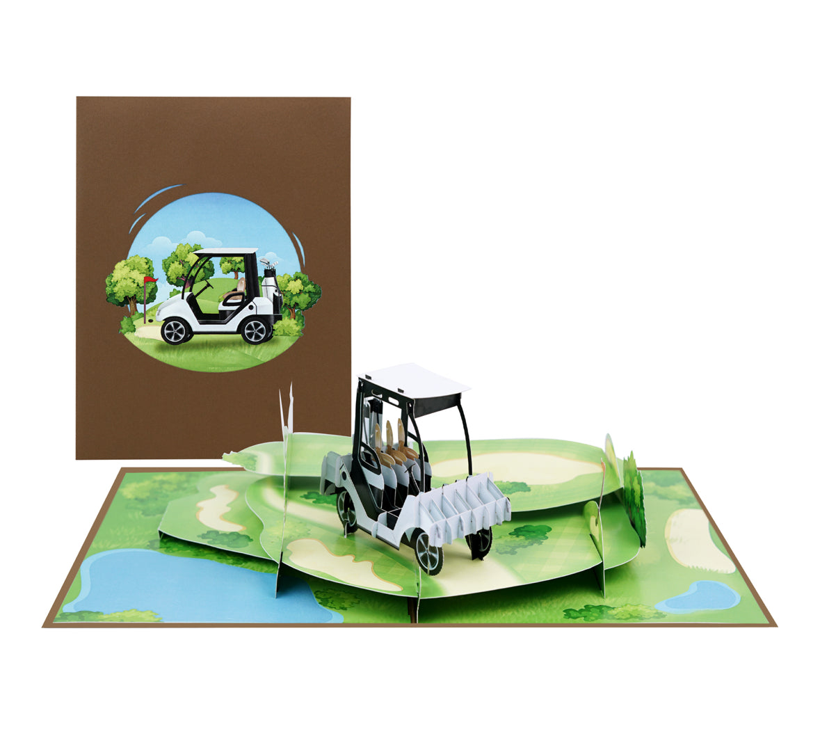 Golf Course Pop up Card