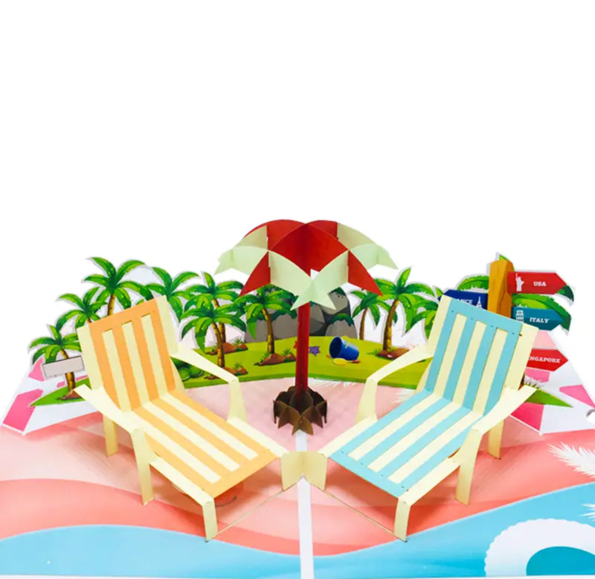 “Hello Summer” Beach Time 3D Pop-up Card