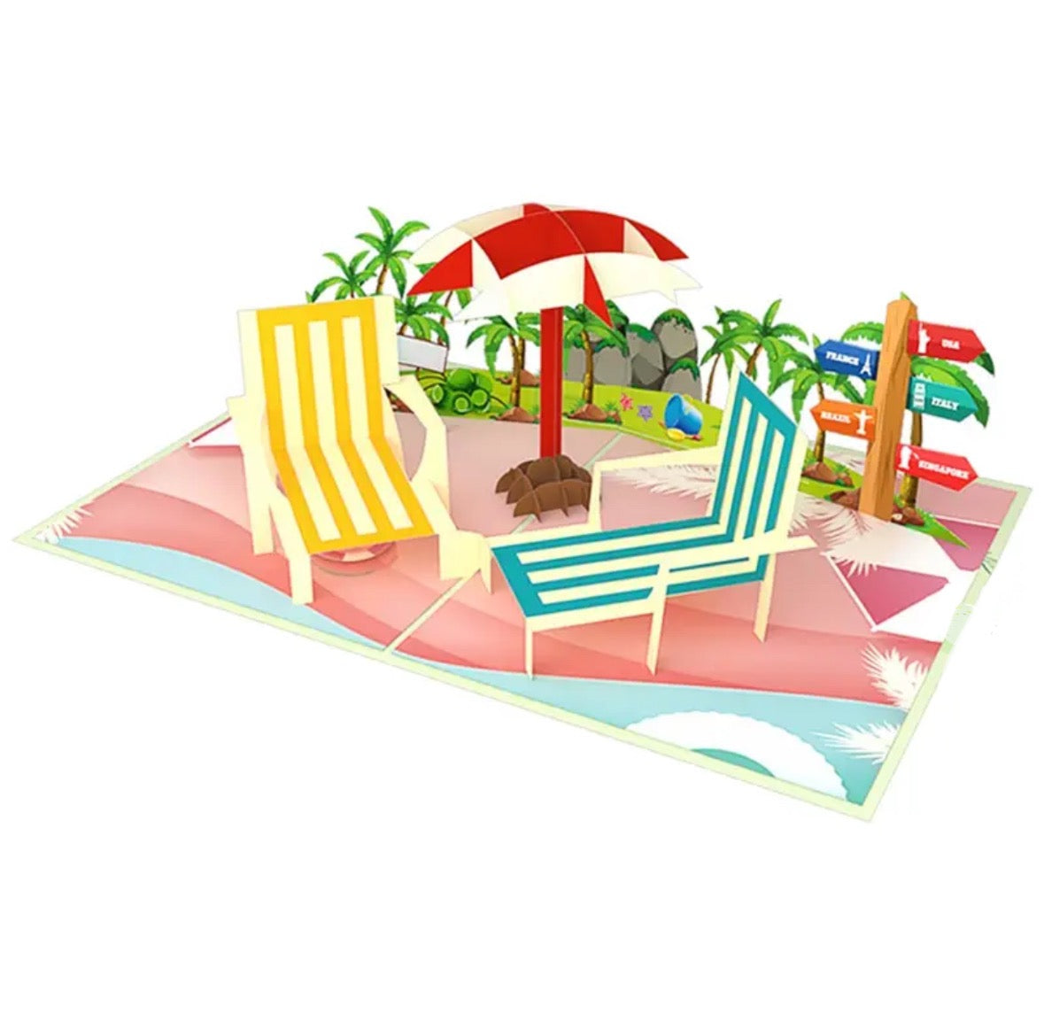 “Hello Summer” Beach Time 3D Pop-up Card