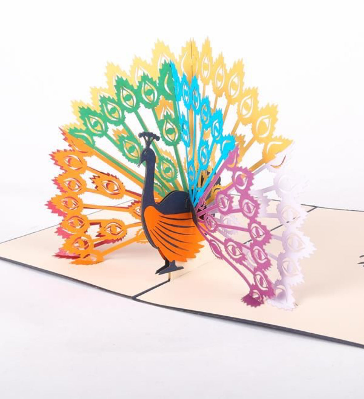 Colorful Peacock 3D Pop up Card #2