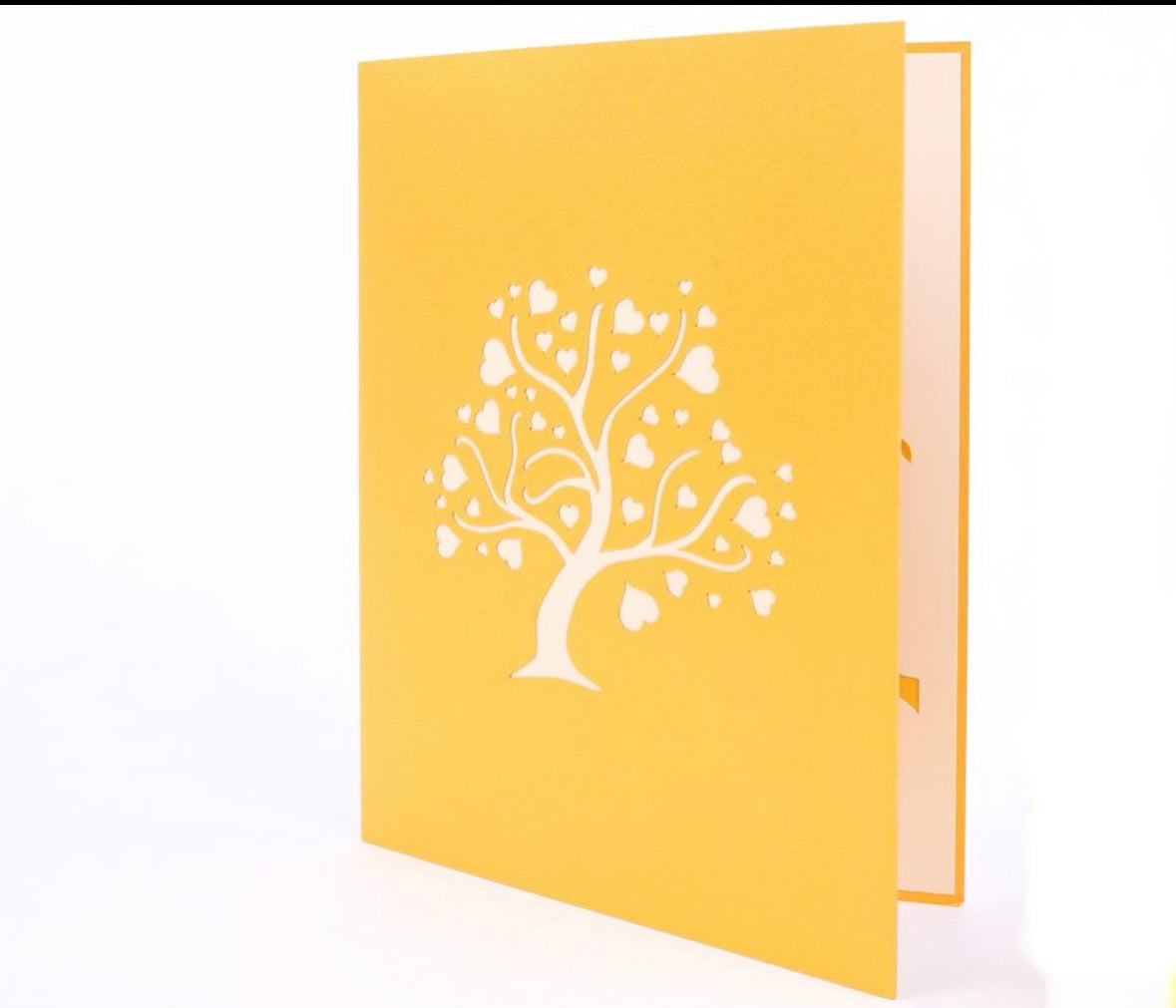 Beautiful Hearts Tree 3D PopUp Card