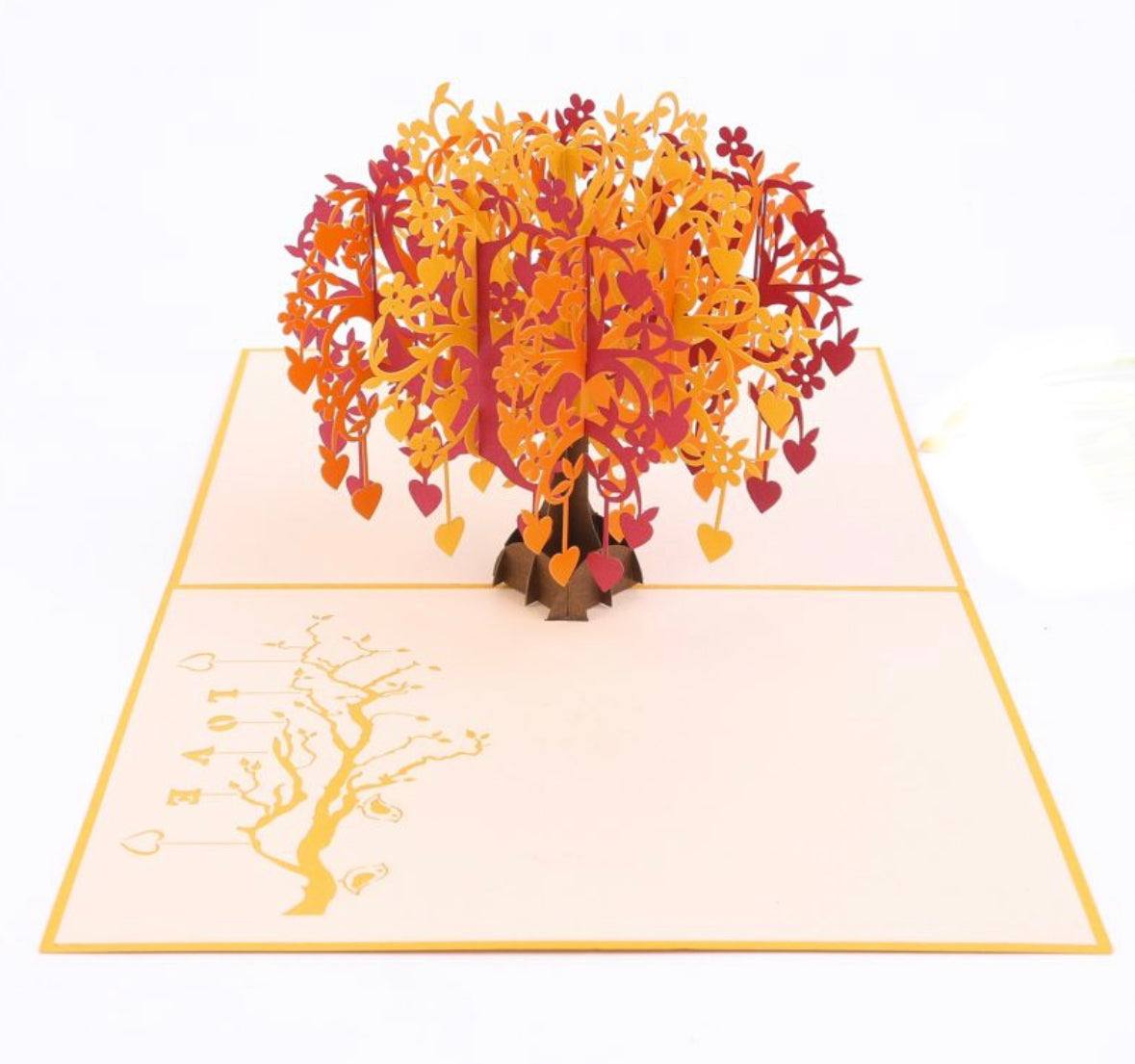 Beautiful Hearts Tree 3D PopUp Card