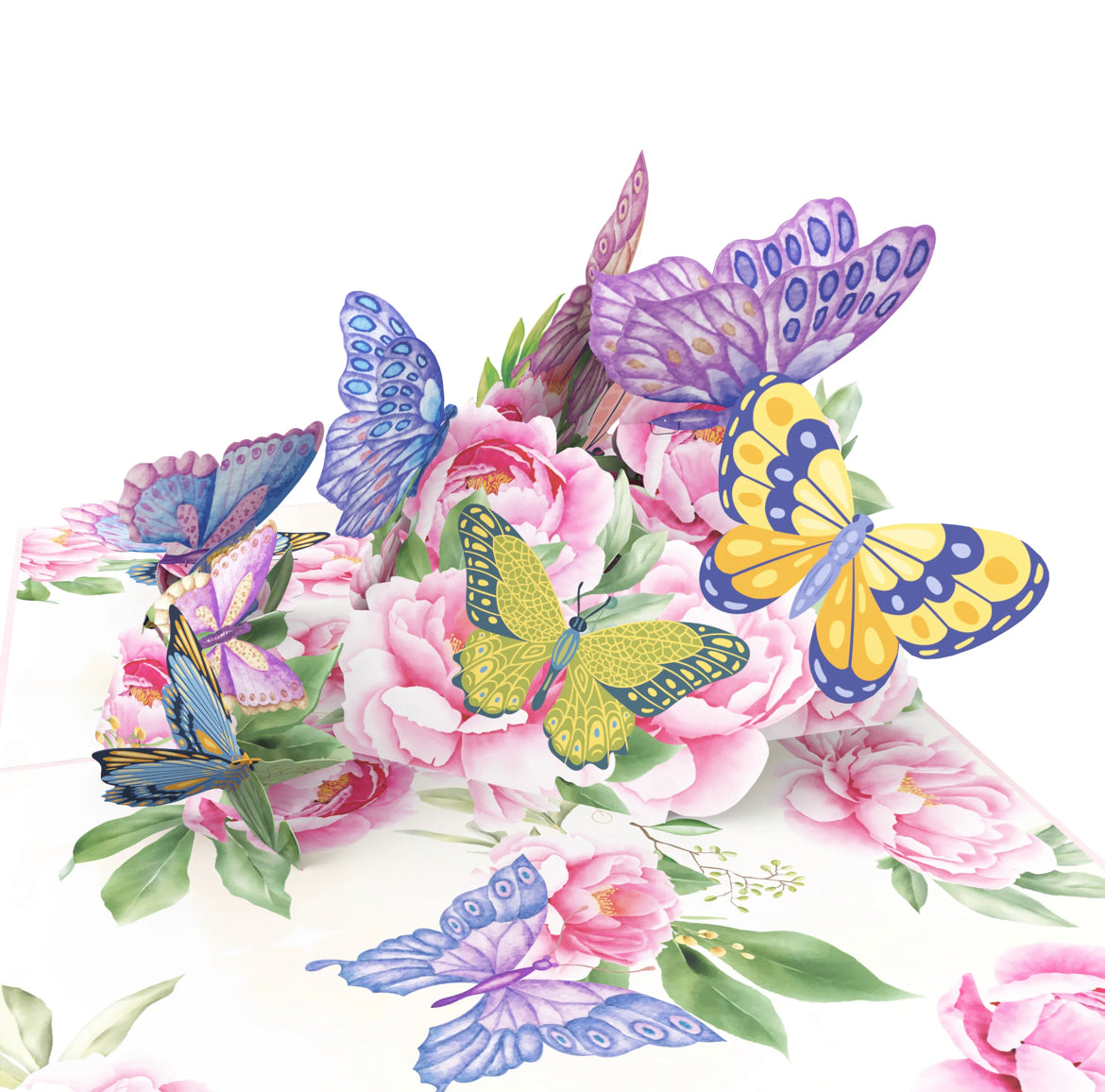 Spring Butterfly Garden 3D Popup Card