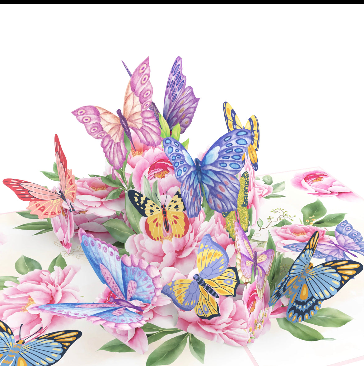 Spring Butterfly Garden 3D Popup Card