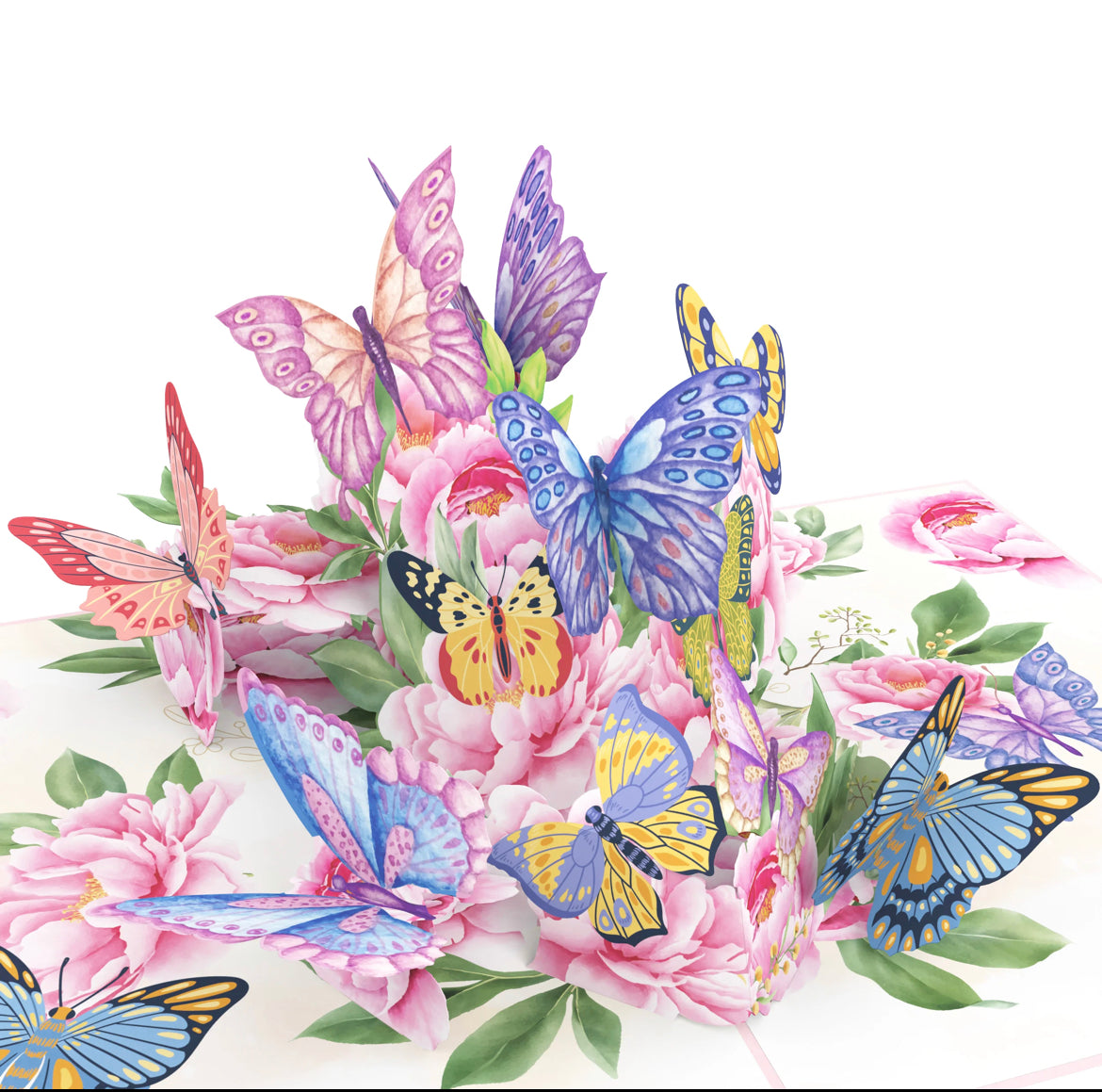 Spring Butterfly Garden 3D Popup Card