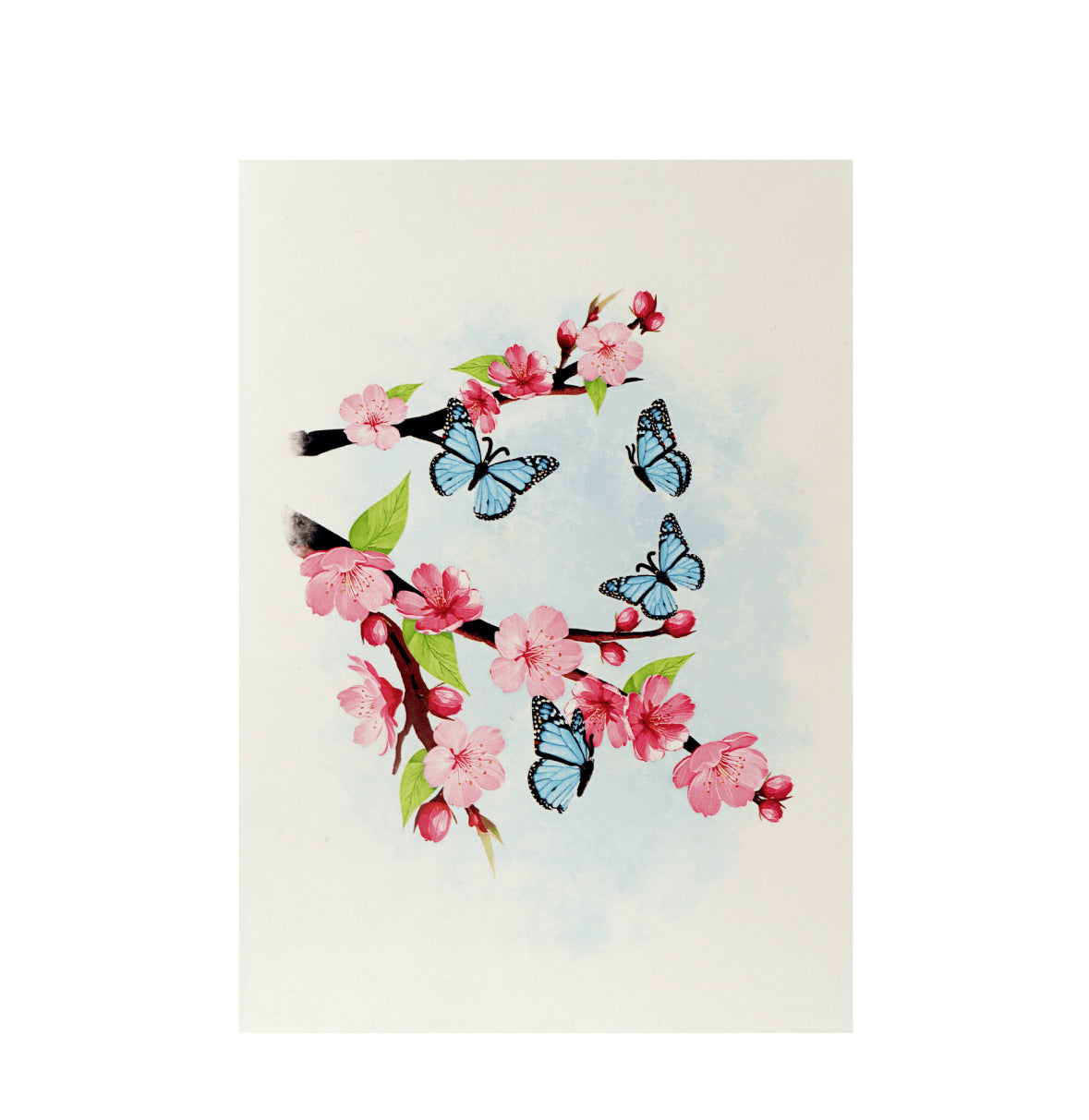 Cherry Blossoms with Butterflies 3D Pop-up Card