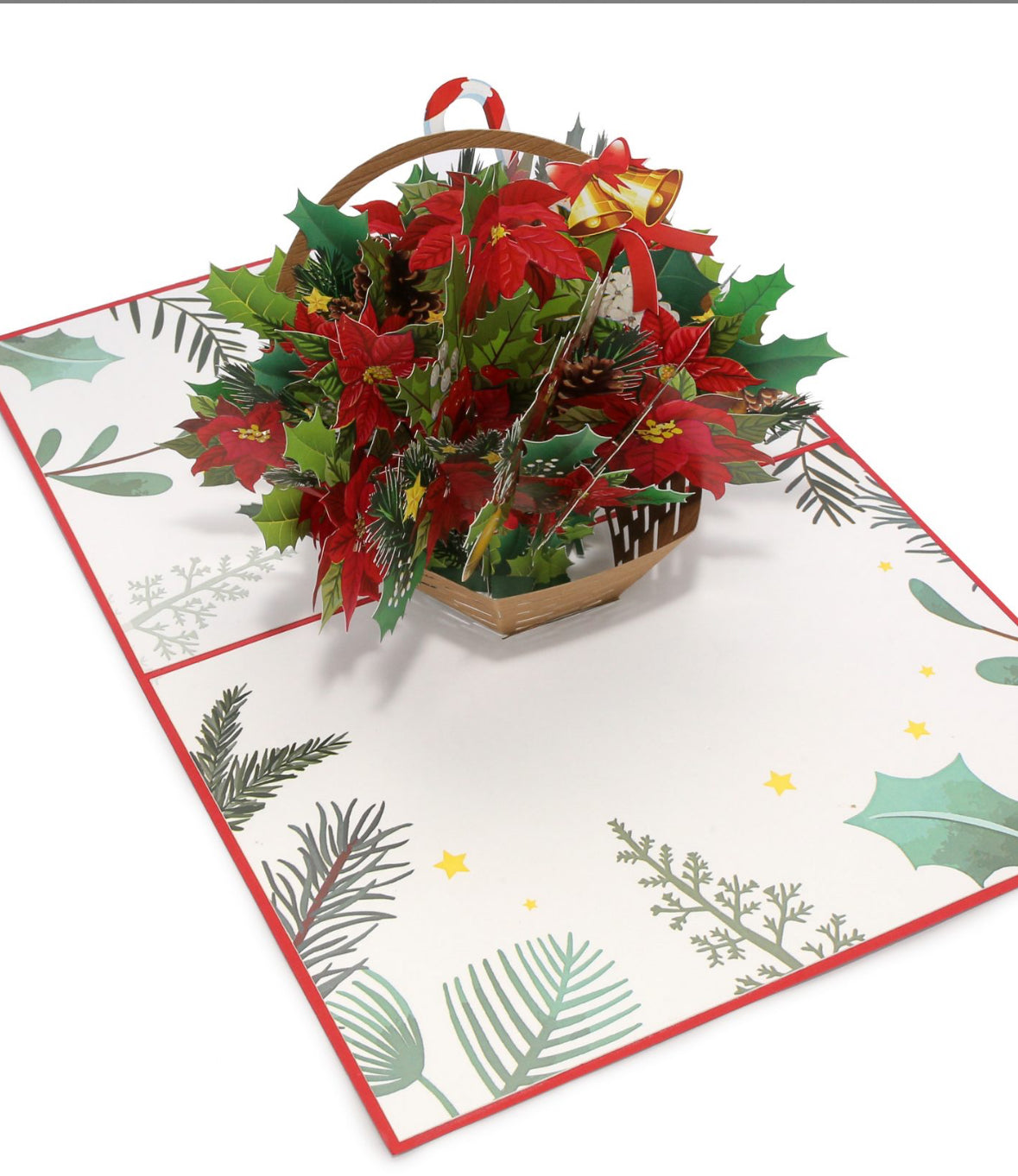 Christmas Poinsettia Basket