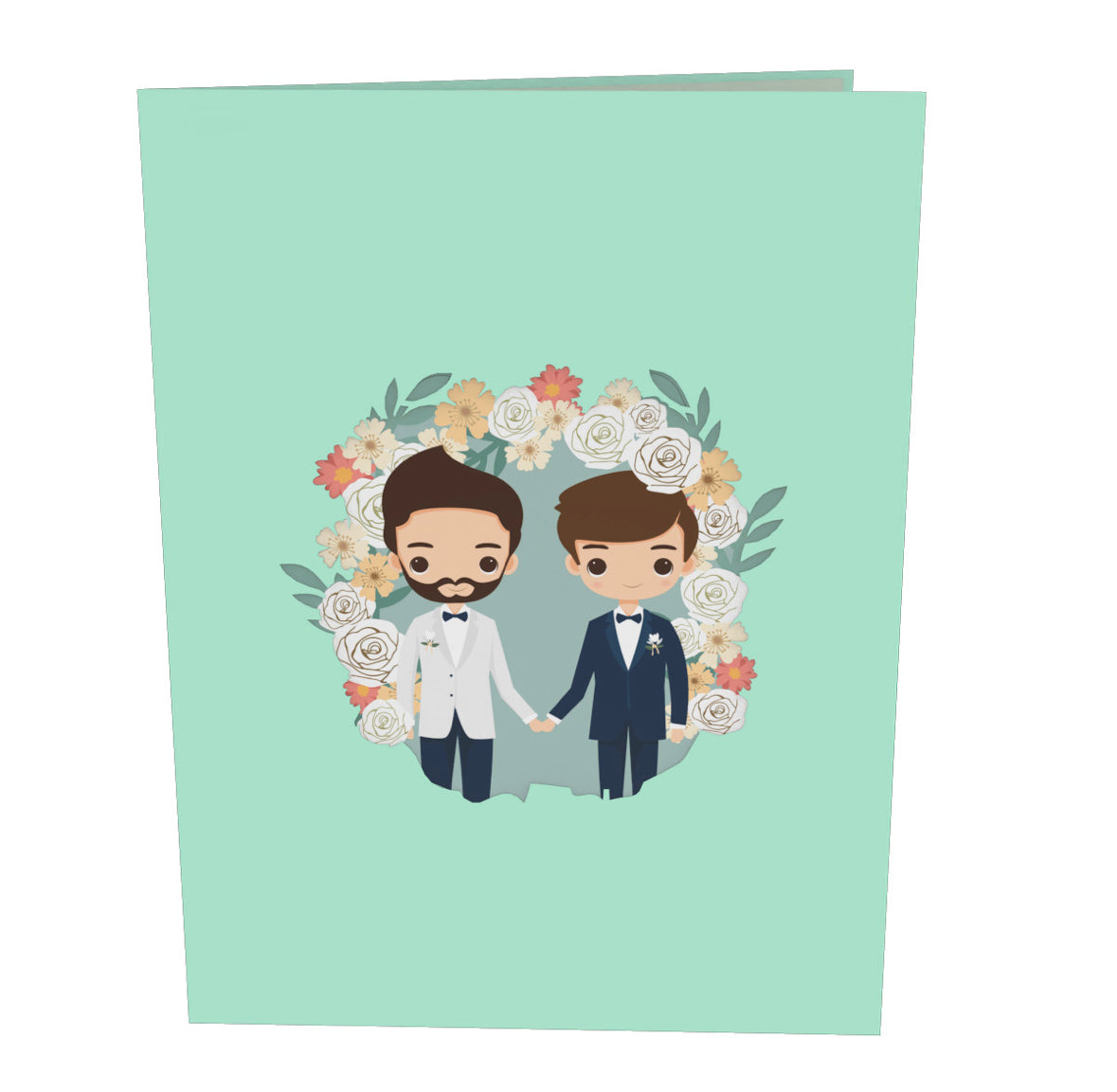 Wedding Arbor Gay Men’s 3D Pop-up Card