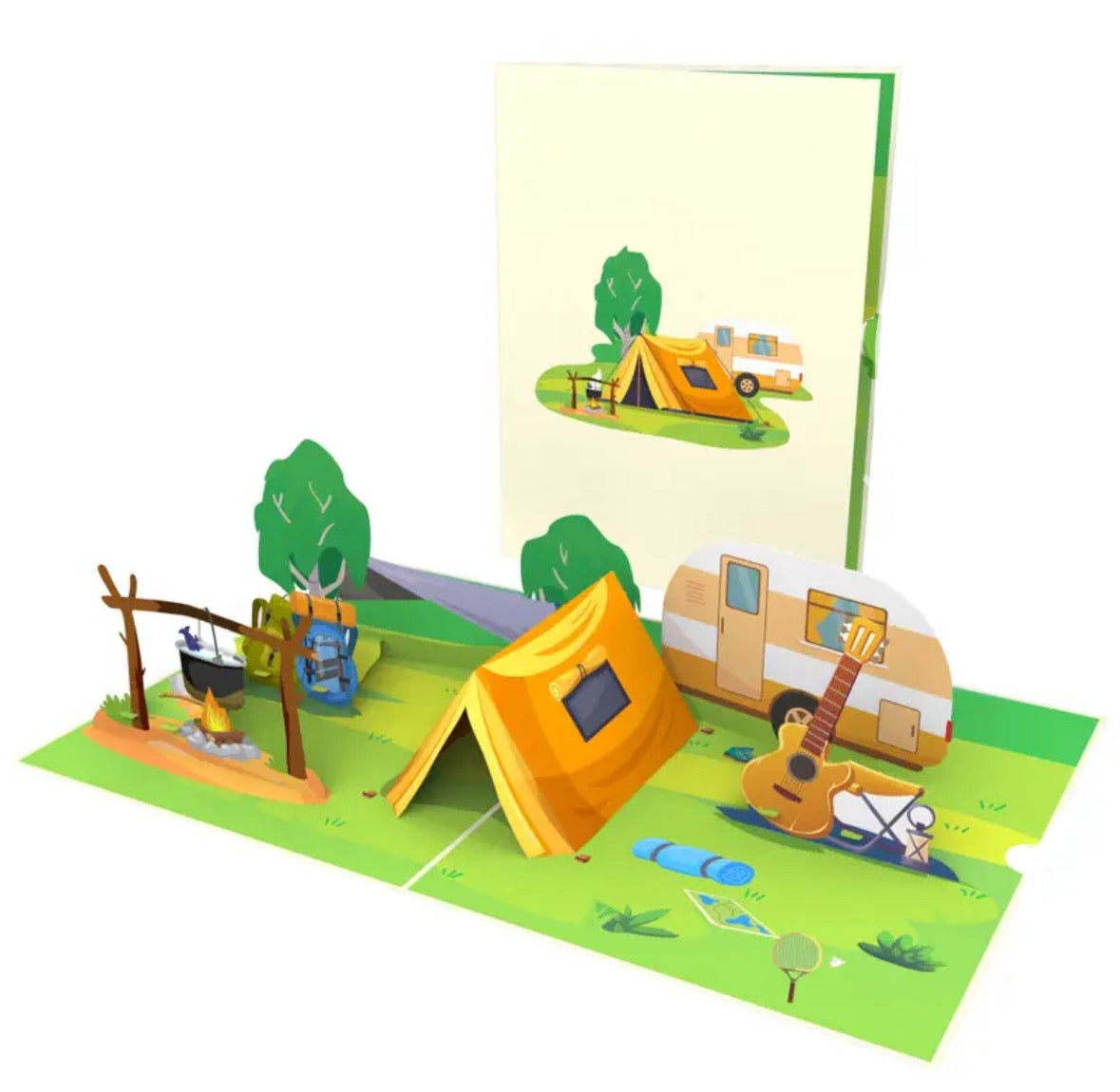 3D Pop-up Card Camping