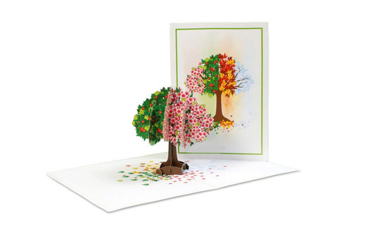 Four Seasons Tree Pop up Card