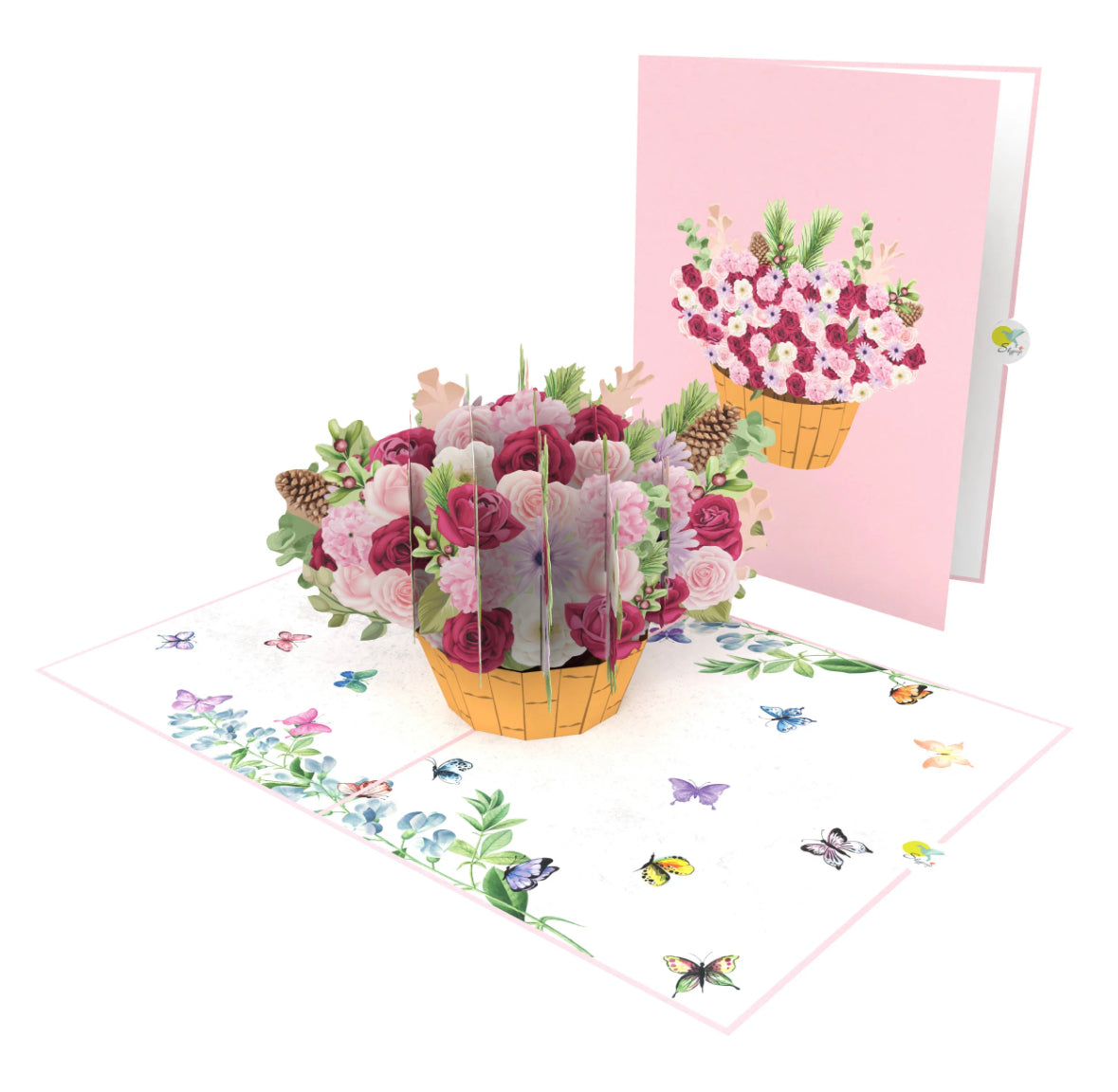 Roses and Daisies Flower Basket