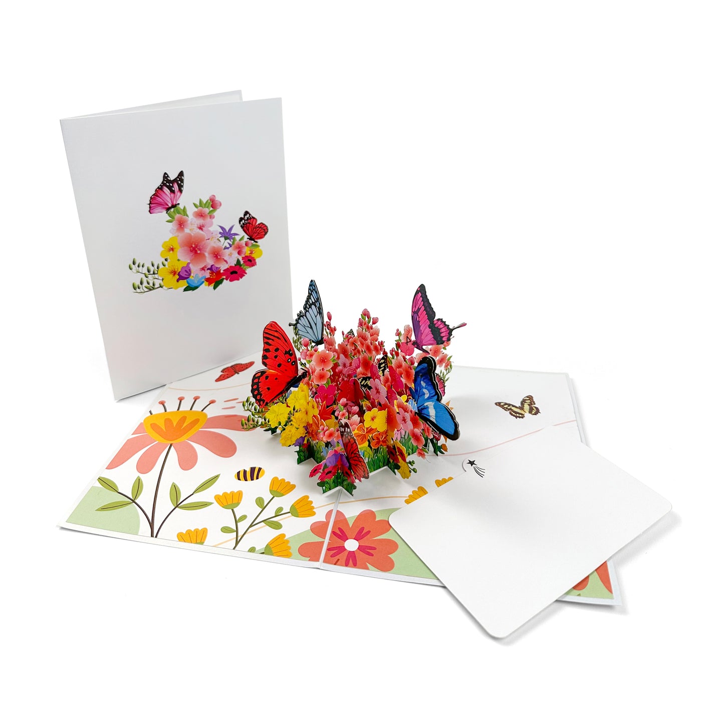 Butterflies & Wildflowers 3D Popup Greeting Card