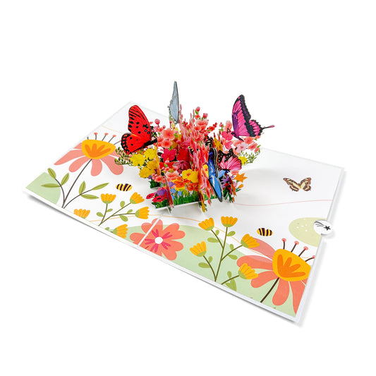 Butterflies & Wildflowers 3D Popup Greeting Card