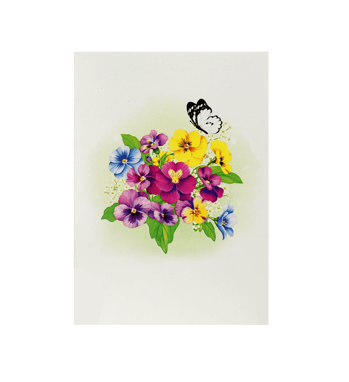 Colorful Pansies 3D Pop-up Card