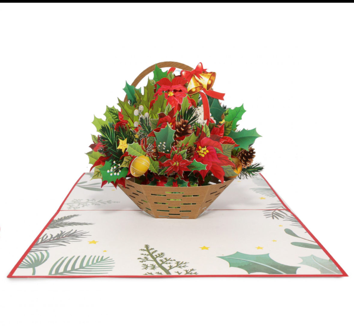 Christmas Poinsettia Basket