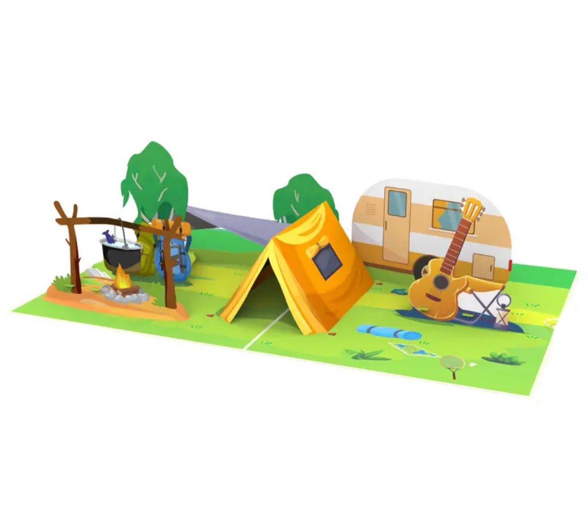 3D Pop-up Card Camping