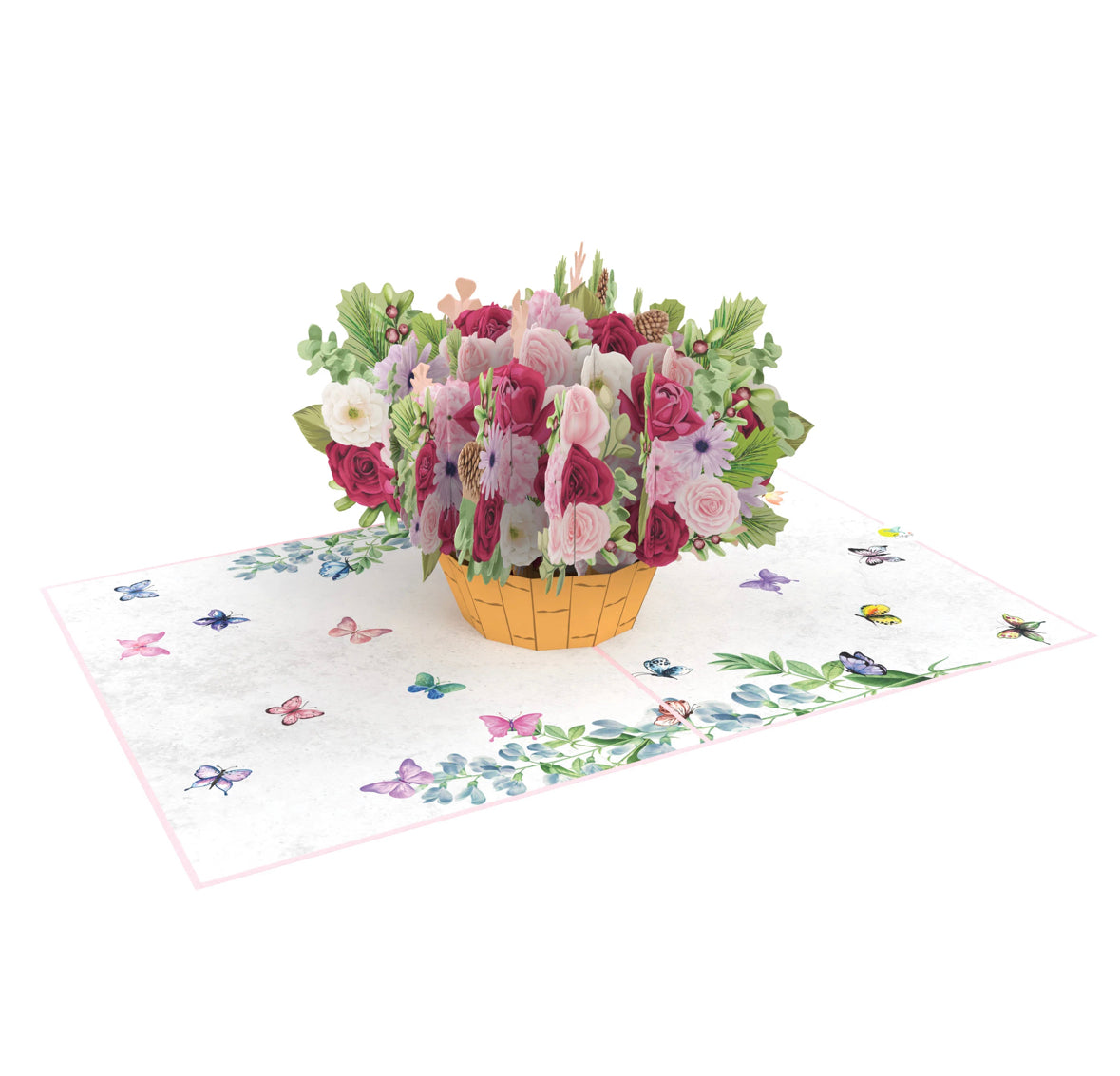 Roses and Daisies Flower Basket