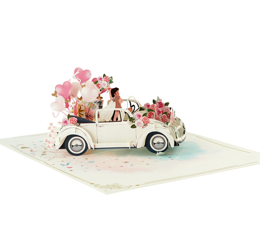Just Married Wedding Pop Up Card