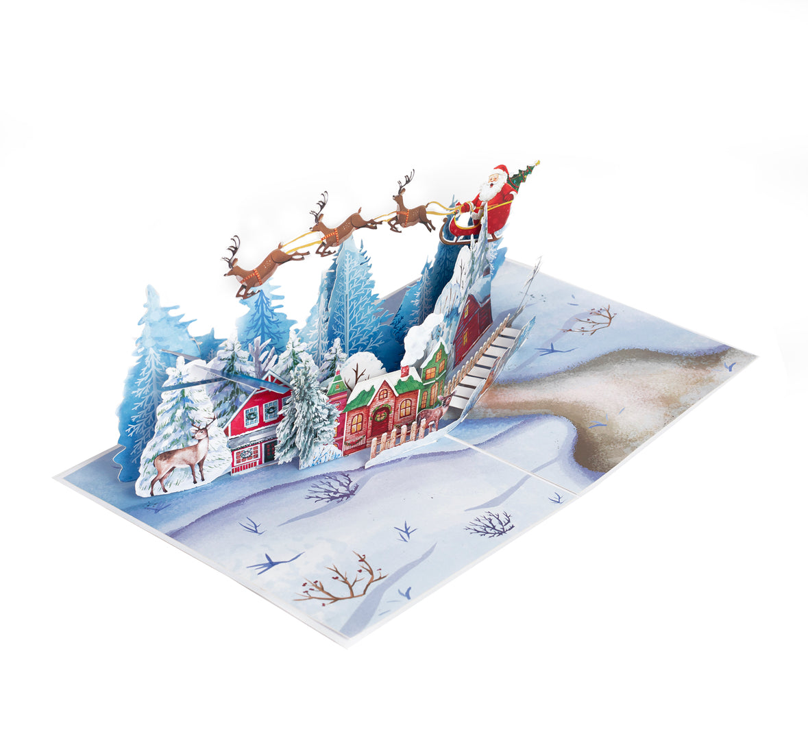 Winter Town and Santa’s Sleigh