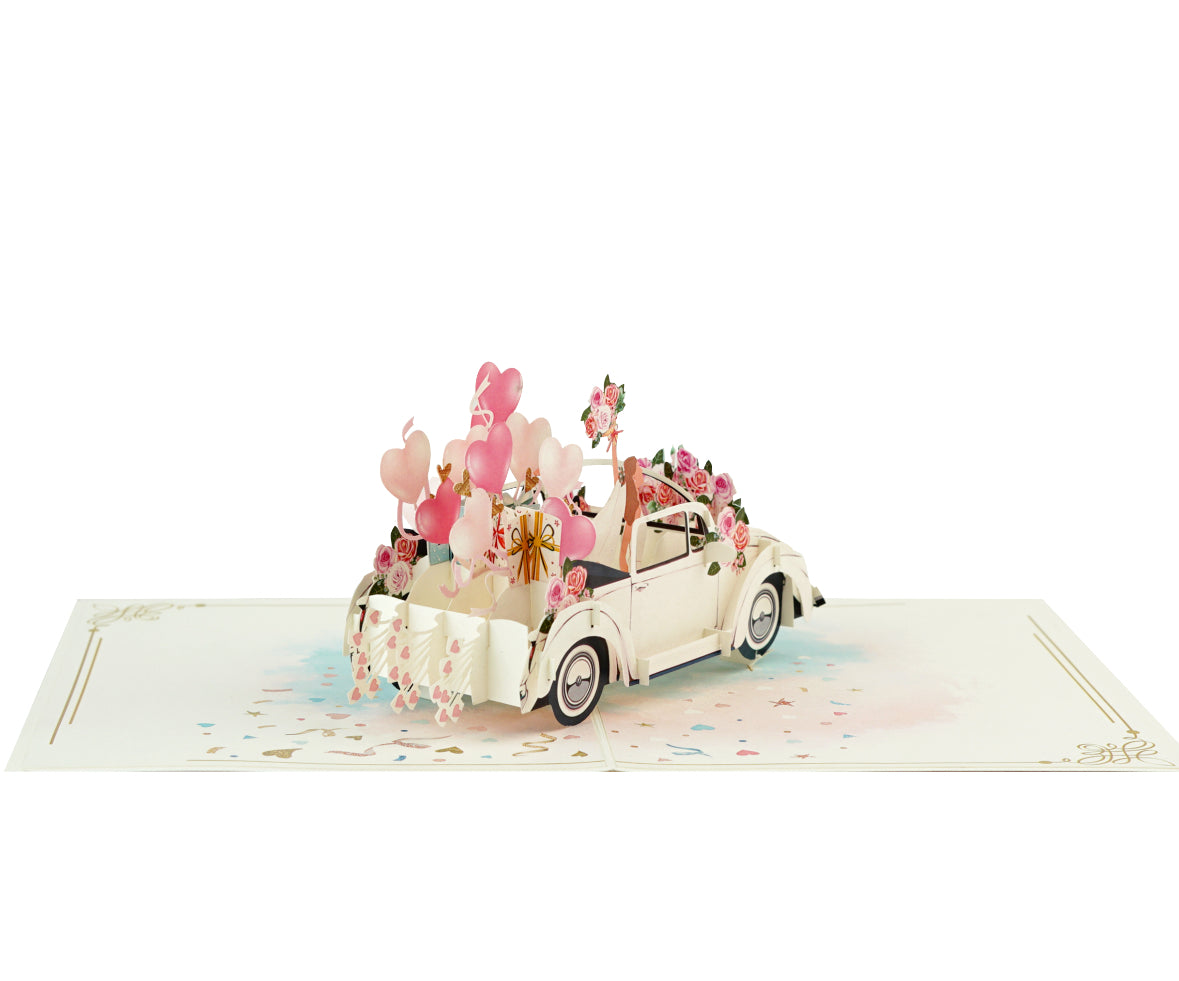 Just Married Wedding Pop Up Card