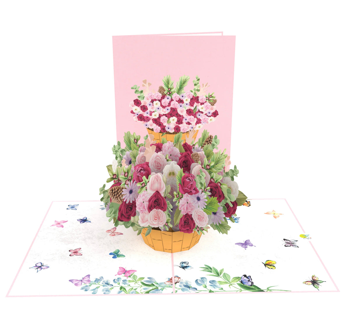 Roses and Daisies Flower Basket