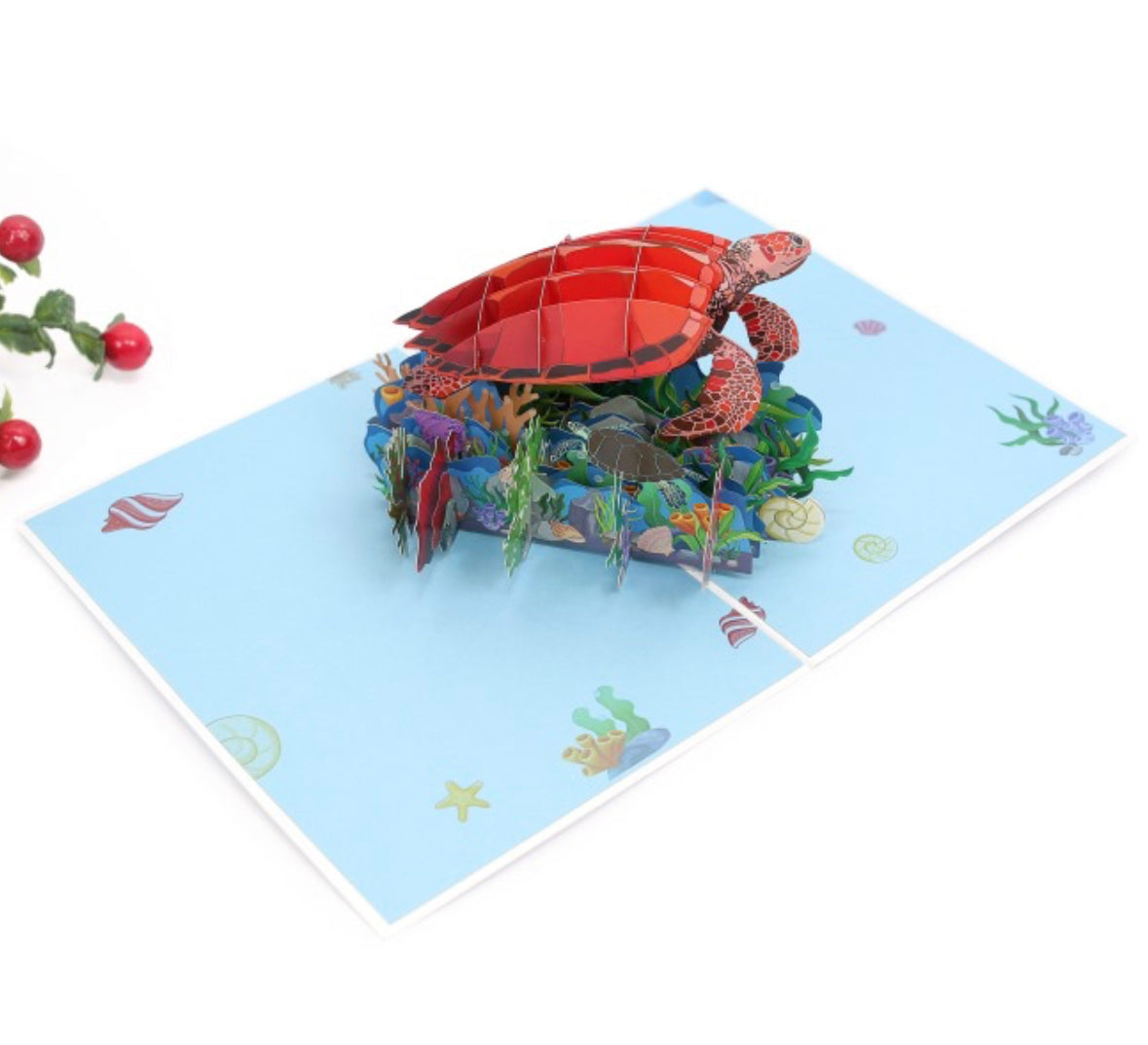 Colorful Sea Turtles 3D Pop up Card