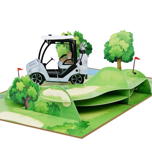 Golf Course Pop up Card