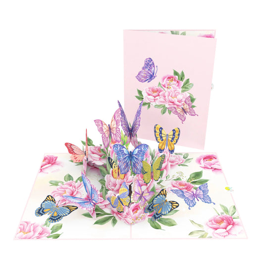 Spring Butterfly Garden 3D Popup Card